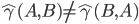 \hat\gamma(A,B) \not= \hat\gamma(B,A)